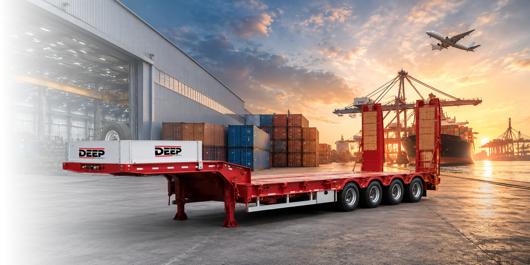 Deep Trailer | Professional Lowbed Trailer Production, Heavy Transport Engineering & Worldwide Export Solutions | 3 Axle  Lowbed Trailer, 4 Axle Lowbed Trailer, 5 Axle Lowbed Trailer